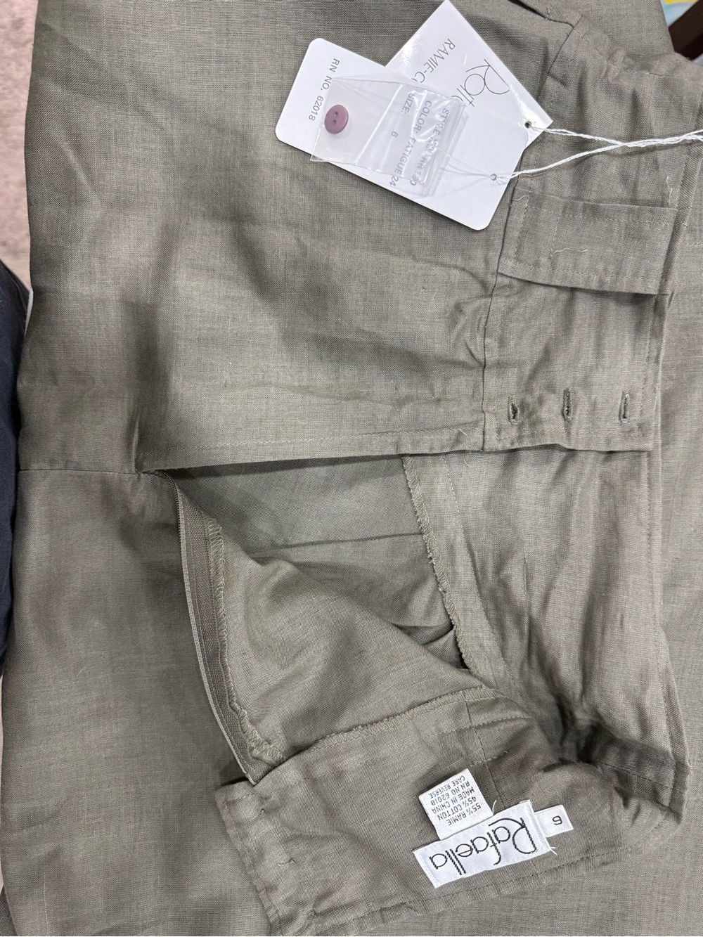 Rafaella Olive Green A-Line Midi Skirt - Picture 7 of 8